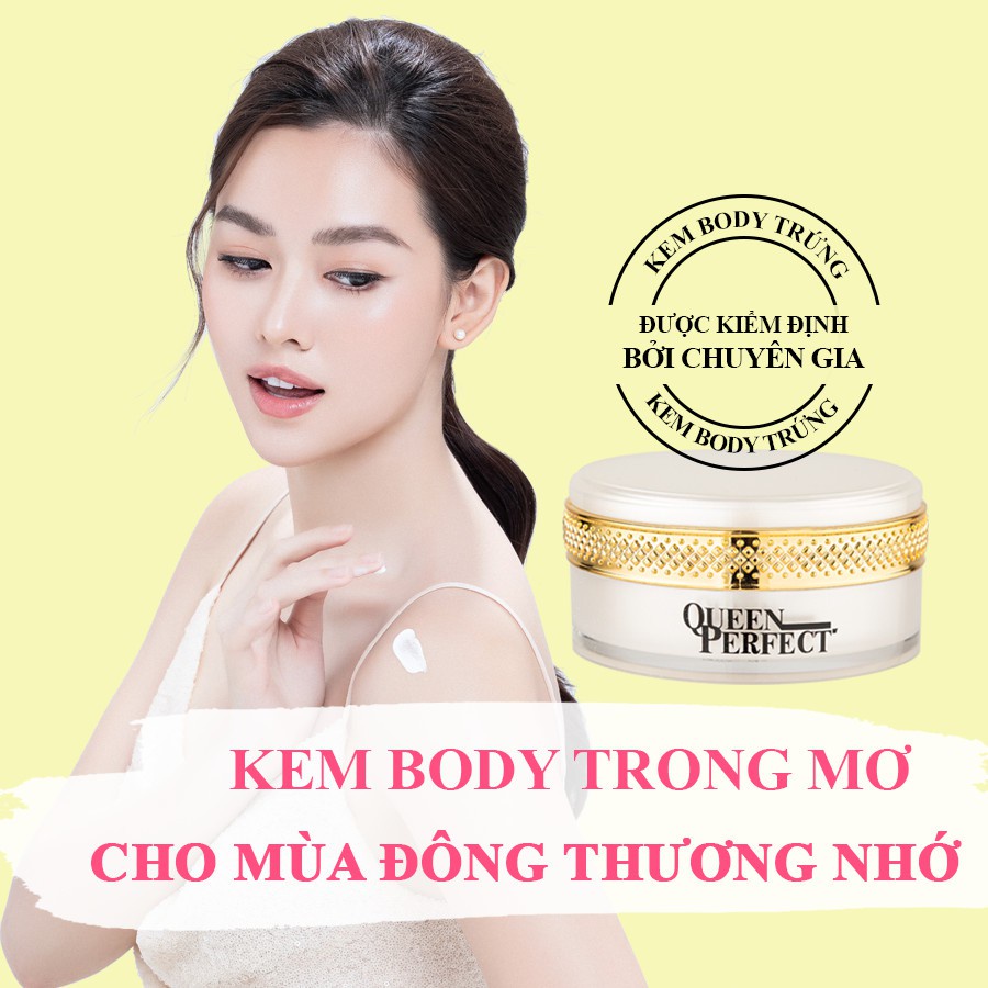 [Chính hãng] Kem body trứng dưỡng trắng Queen Perfect, kích trắng nhanh, làm đều màu da, cấp ẩm, xóa mờ thâm sạm | BigBuy360 - bigbuy360.vn