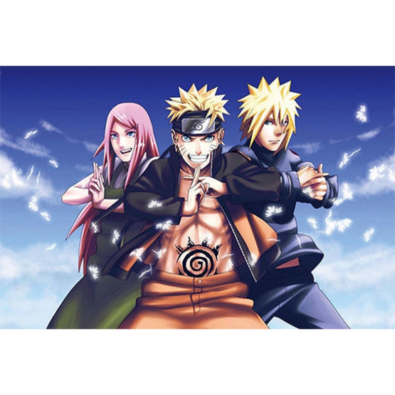 Bộ Xếp Hình 300/520/1000 Miếng Hình Anime Naruto Độc Đáo