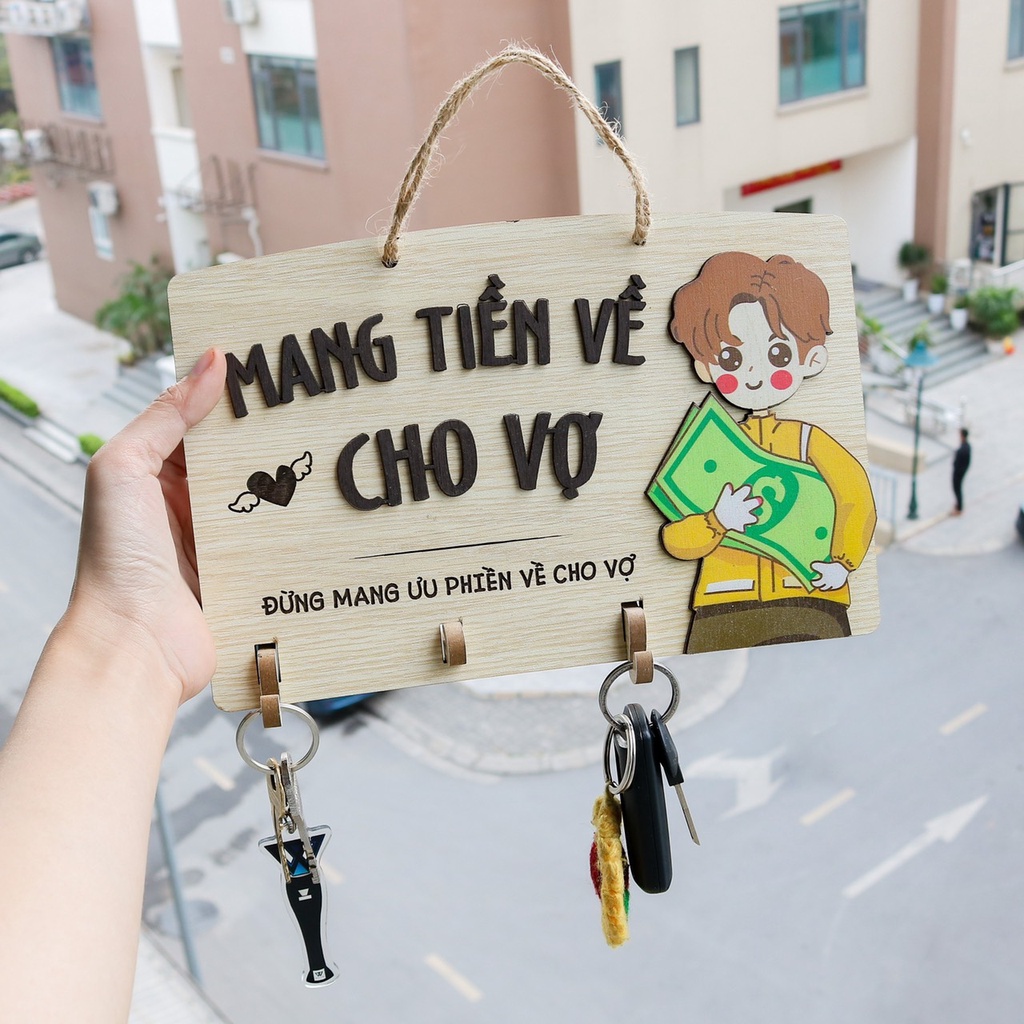 Móc treo đồ gắn tường quần áo, chìa khóa decor trang trí nhà cửa phòng ngủ, quán cafe…