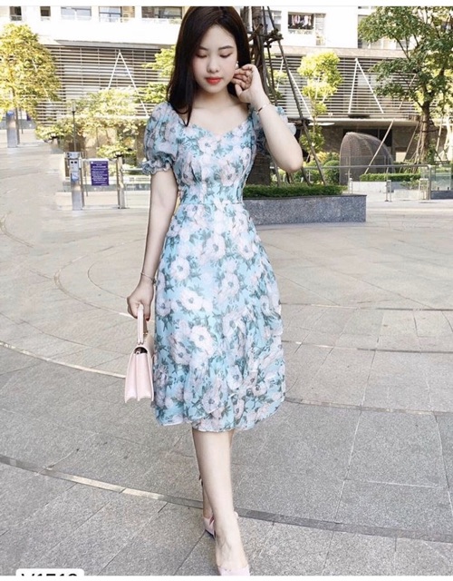 ĐẦM HOA XANH BABY BÈO