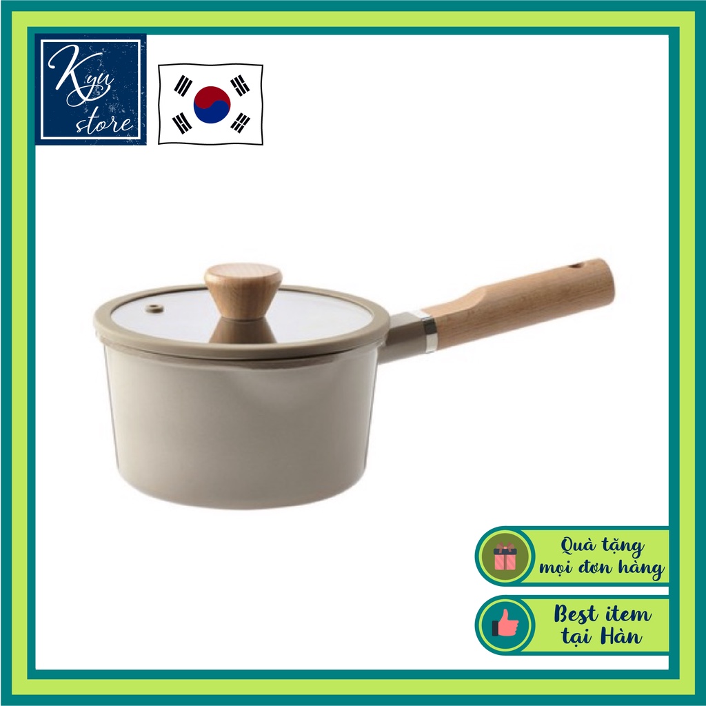 Nồi chống dính đáy từ 16cm nồi quánh sữa cán gỗ dài có miệng ROICHEN Hàn Quốc
