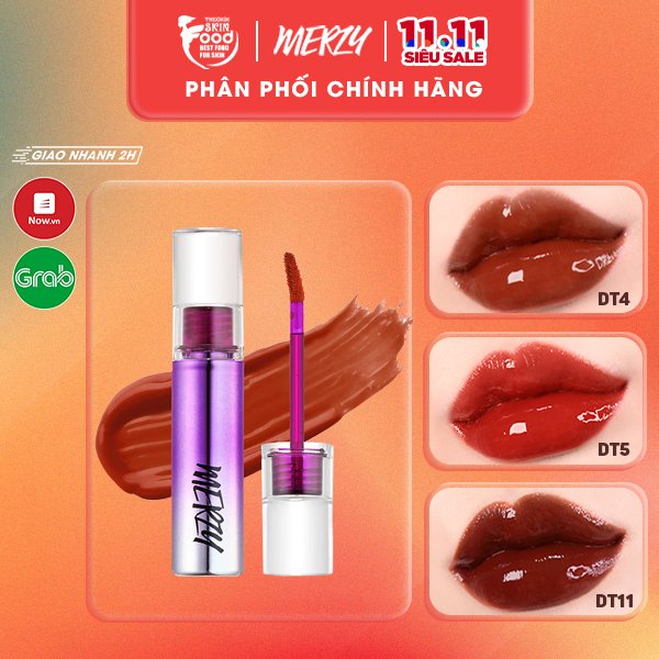 Son Tint Bóng Siêu Lì, Cho Môi Căng Mọng Hàn Quốc Merzy Aurora Dewy Tint 5.5g