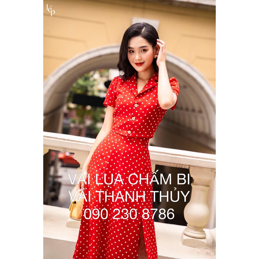 VẢI LỤA CHẤM BI - DÒNG VẢI THÔNG DỤNG - 1 MÉT X 1M5