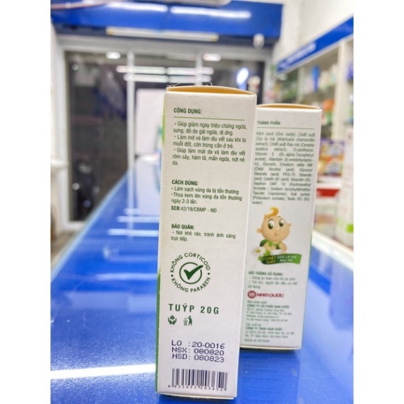 [Chính hãng] Kem bôi da trẻ em Ích Nhi 20g - giảm ngứa do muỗi, côn trùng cắn, hăm tã, nứt da , sưng đỏ , mẫn ngứa