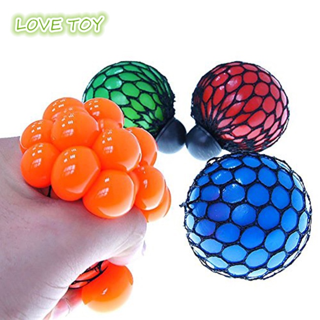 Bóng đồ chơi bóp tay đàn hồi đầy màu sắc chất liệu sao su giảm căng thẳng