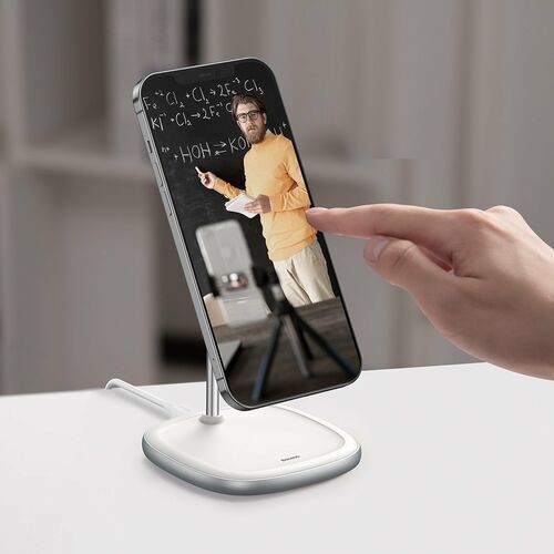 Bộ sạc không dây Baseus Swan, Giá đỡ để bàn tích hợp sạc cho iPhone 12, 15W
