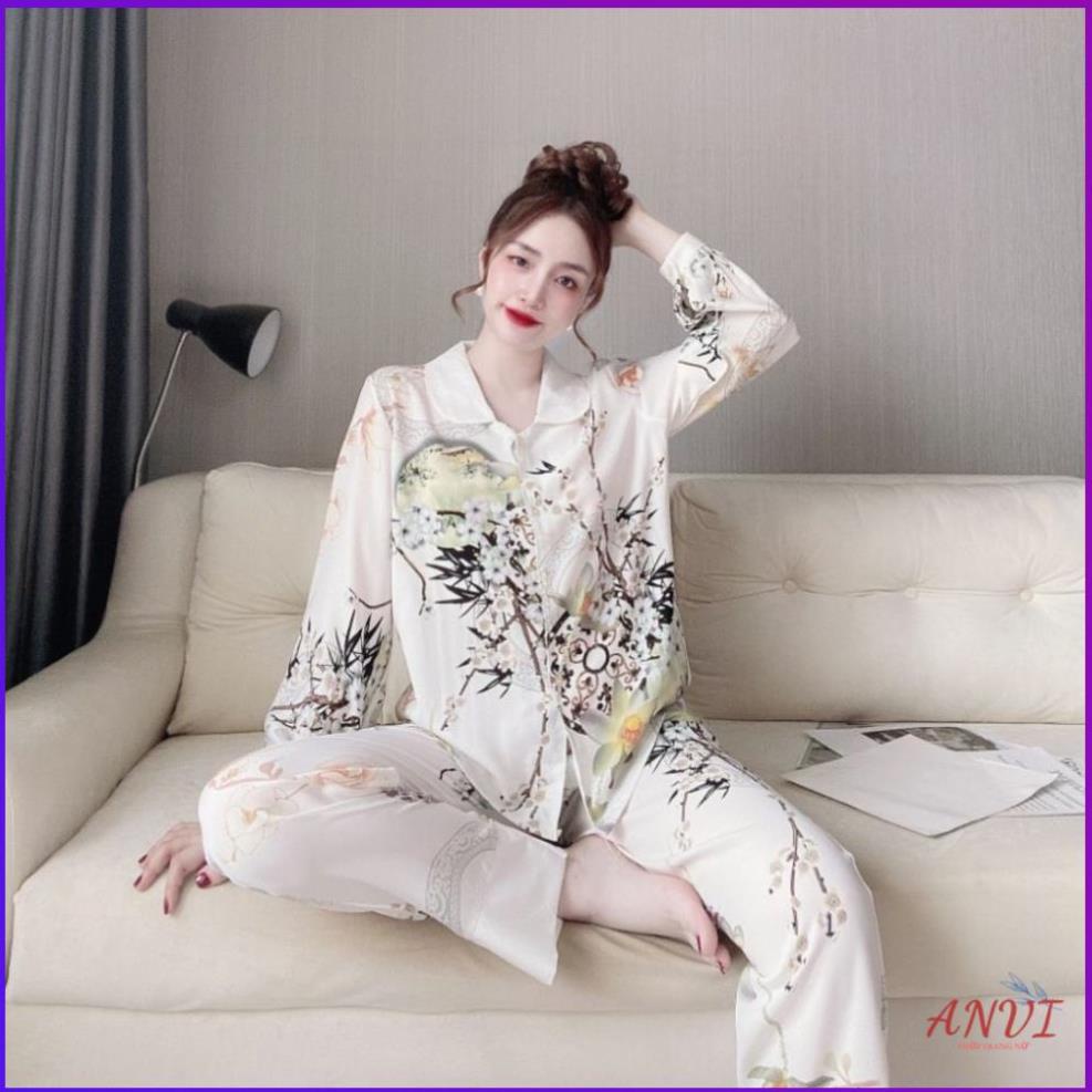 Đồ Ngủ Nữ Lụa Latin ANVI,  Bộ Ngủ Mặc Nhà Pijama Dễ Thương Thiết Kế Cao Cấp <62Kg . | BigBuy360 - bigbuy360.vn