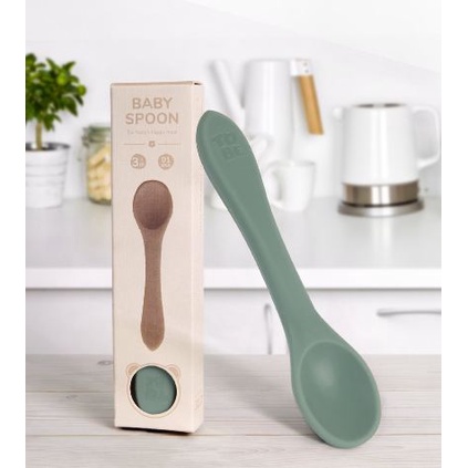 Thìa ăn dặm Eco Silicone Tobe thiết kế bo tròn nhẵn mịn siêu an toàn và tiện lợi cho bé cao cấp hàng chính hãng 3117