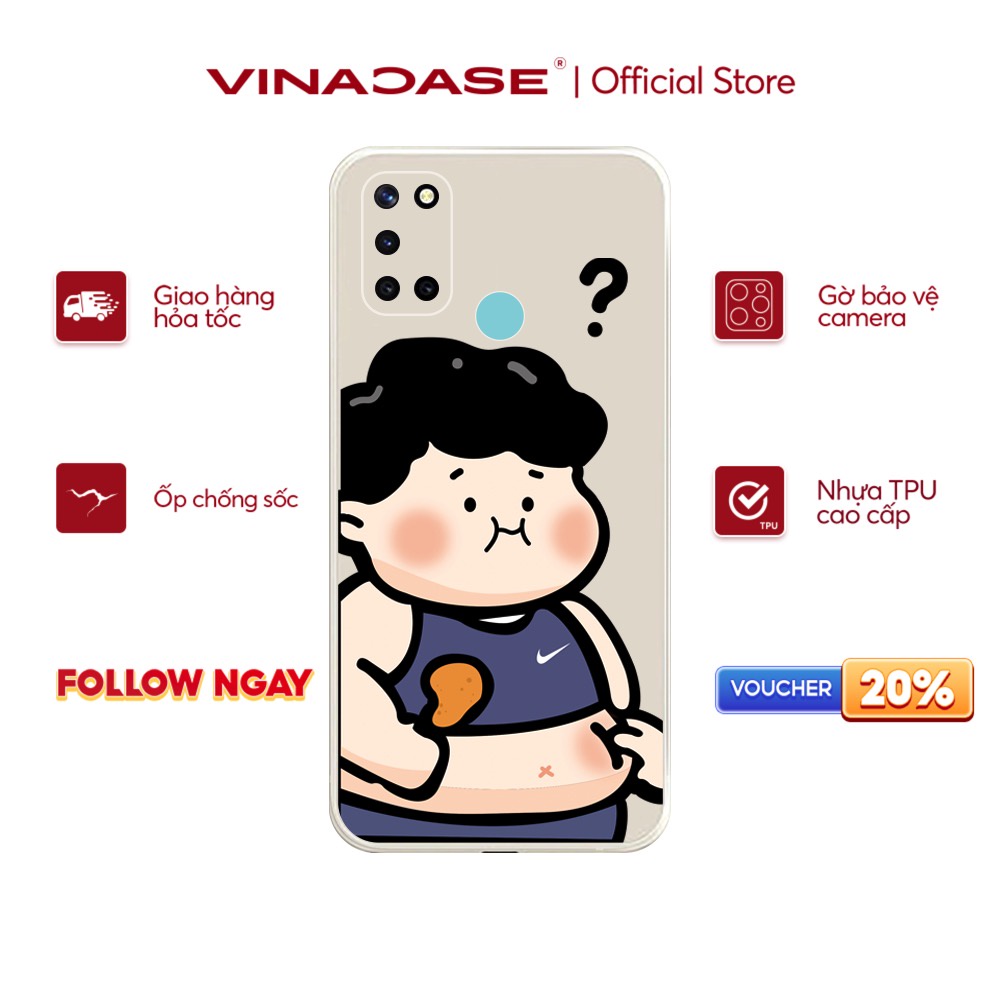 Ốp lưng Vina Case Realme C1/Realme C12/Realme C15/....Silicone TPU dẻo viền vuông bảo vệ camera hình Bé bự