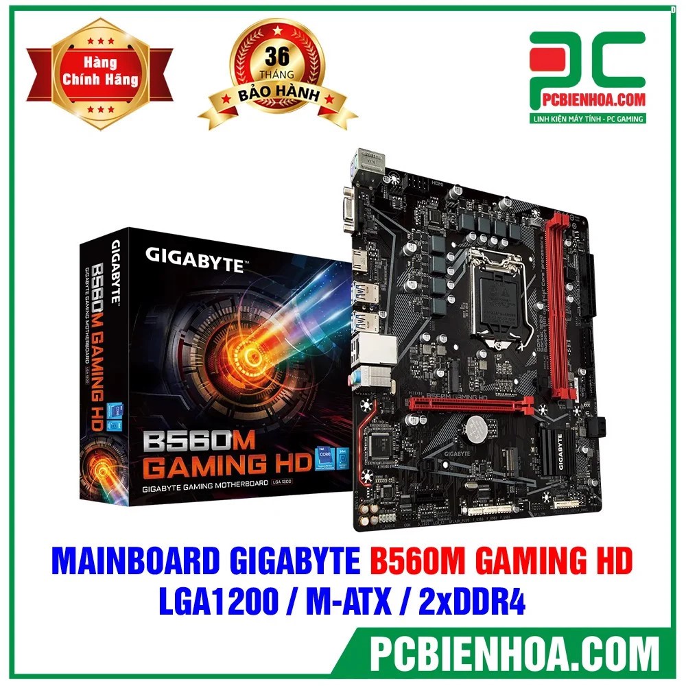 MAINBOARD GIGABYTE B560M GAMING HD ( LGA1200 / MATX / 2xDDR4 )