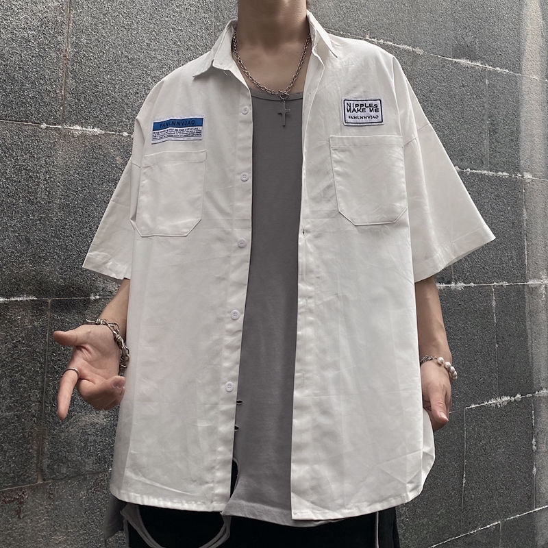 Áo Sơ Mi Tay Ngắn Phối Túi Cá Tính Thời Trang Trẻ Trung 155112