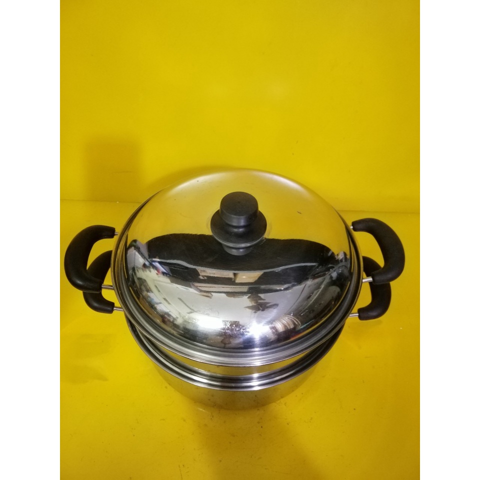 Nồi hấp inox nội địa Nhật, size 27cm, cao 16cm (mã 672), Dùng được bếp từ