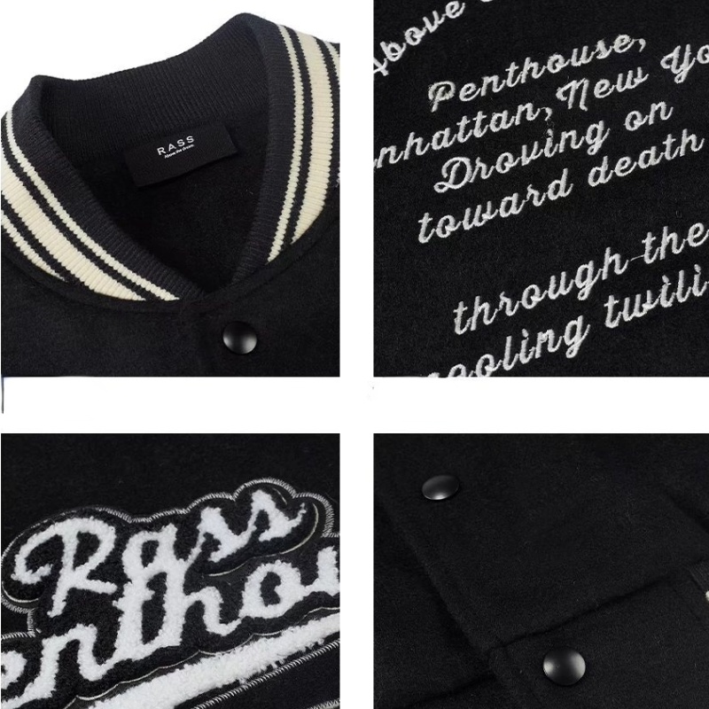 Áo Khoác Bóng Chày Bằng Da Pu Dáng Rộng Thêu Họa Tiết Thời Trang Đường Phố Dành Cho Cặp Đôi