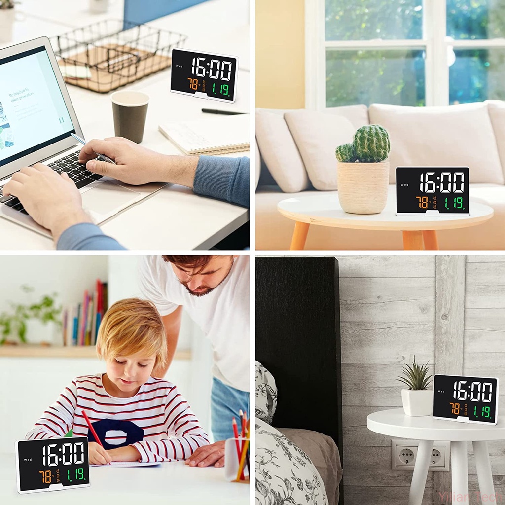 Đồng Hồ Báo Thức Kỹ Thuật Số 5 Cấp Độ Có 3 Đồng Hồ Báo Thức Tiện Dụng