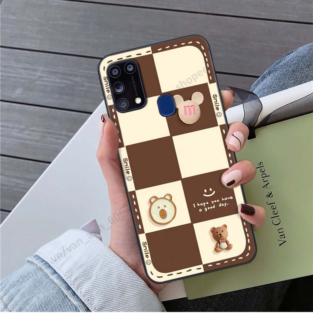 Ốp lưng Samsung M31 hình gấu, kẹo dễ thương cute