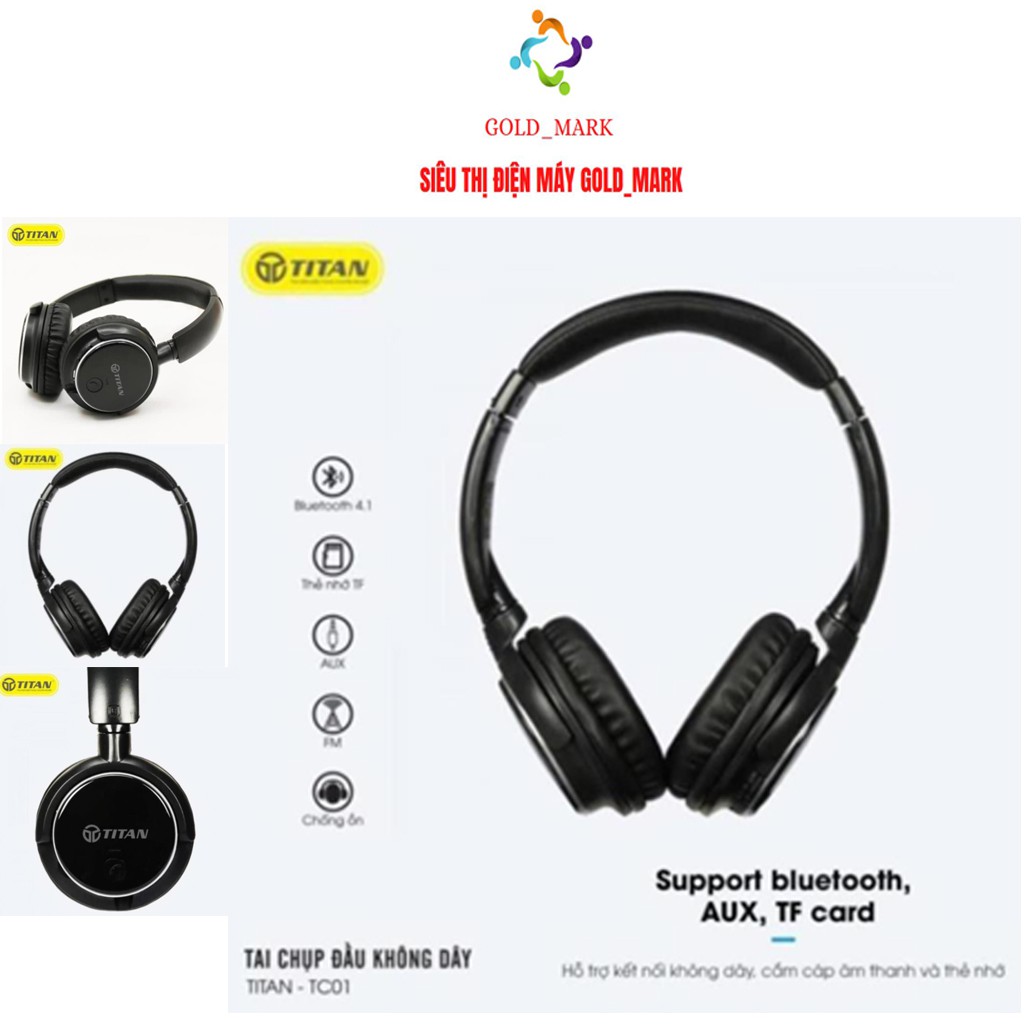 ☢️MẠI DÔ☢️ Tai nghe Bluetooth Chụp đầu Titan TC01 Tai nghe không dây, hỗ trợ thẻ nhớ, FM, Chống ồn, hàng chất lượng cao | BigBuy360 - bigbuy360.vn