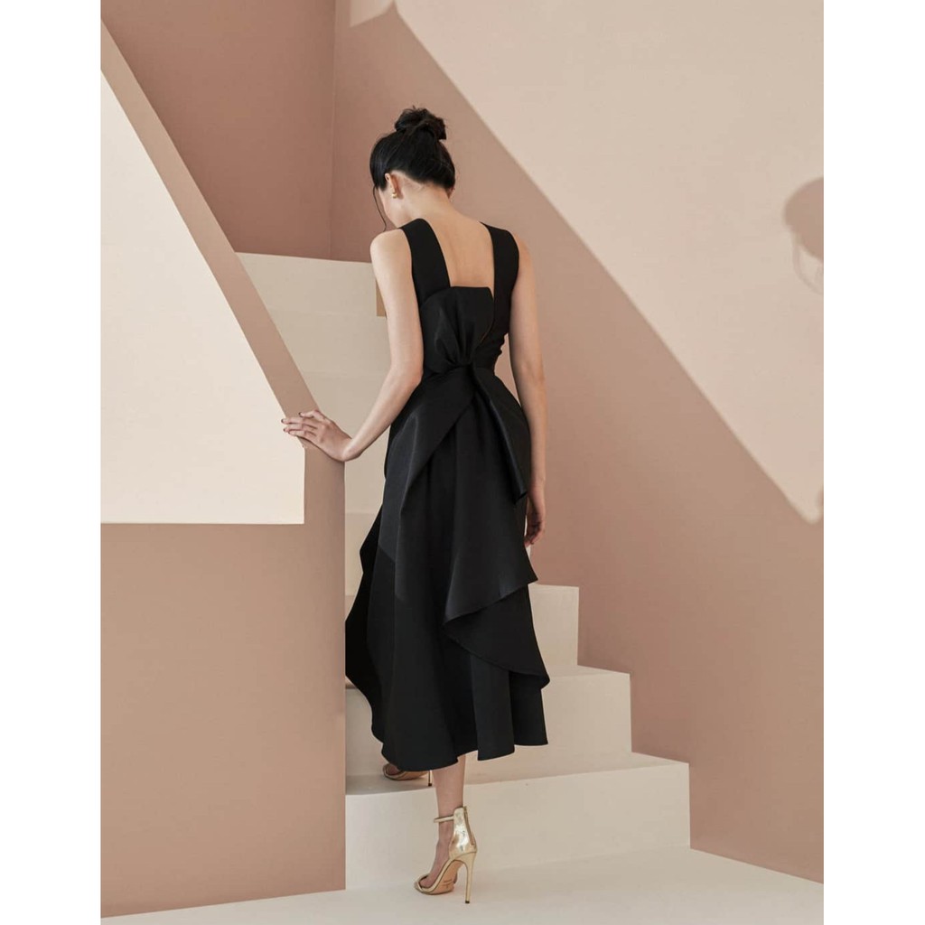 Đầm dự tiệc dáng xòe sang trọng thiết kế hở lưng Blue | BigBuy360 - bigbuy360.vn