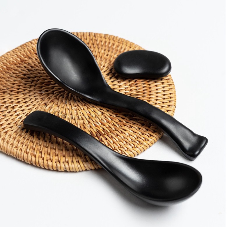 Muỗng cơm, vá cơm màu đen nhám đủ size