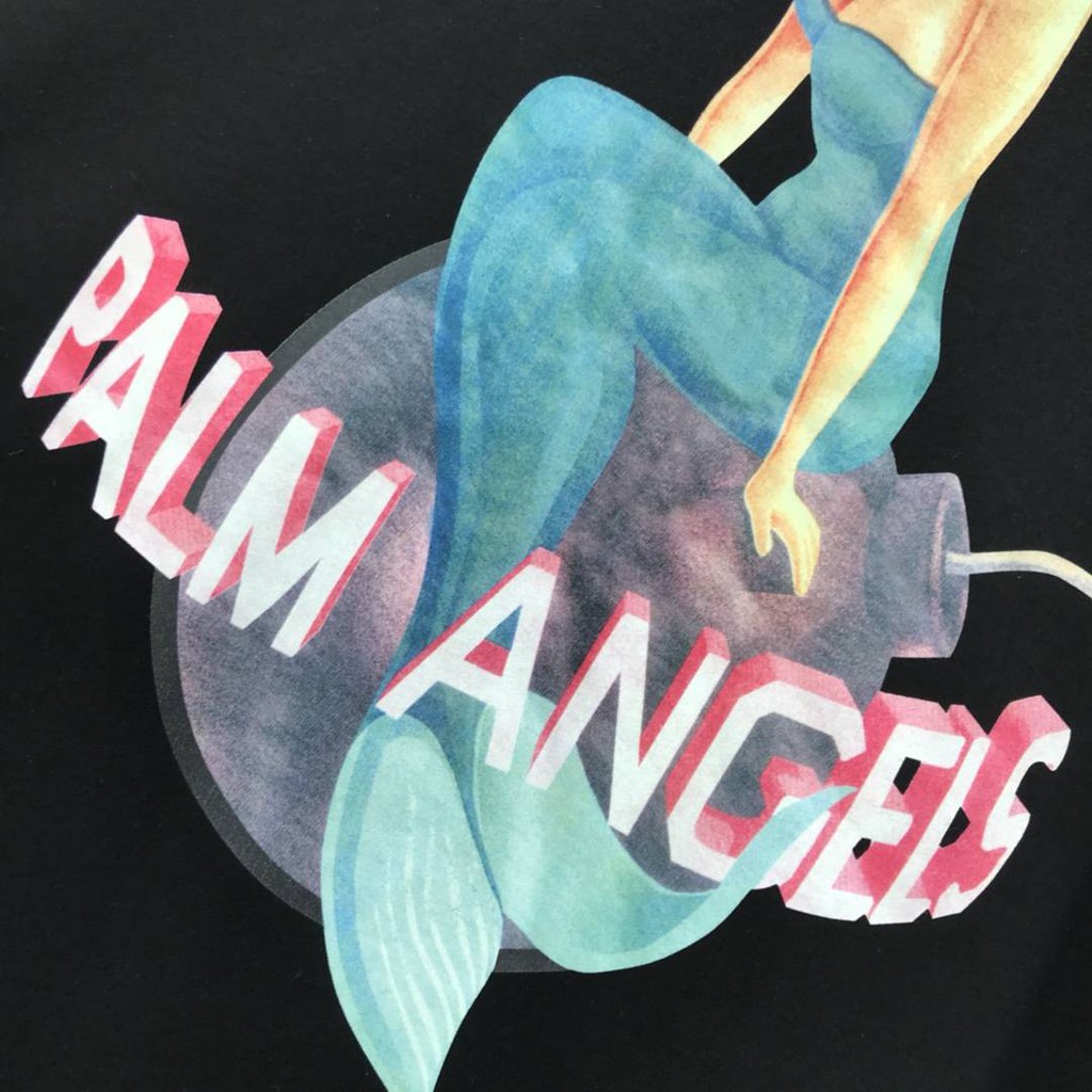 Áo thun ngắn tay Palm Angels mermaid print oversize T-shirt ss20