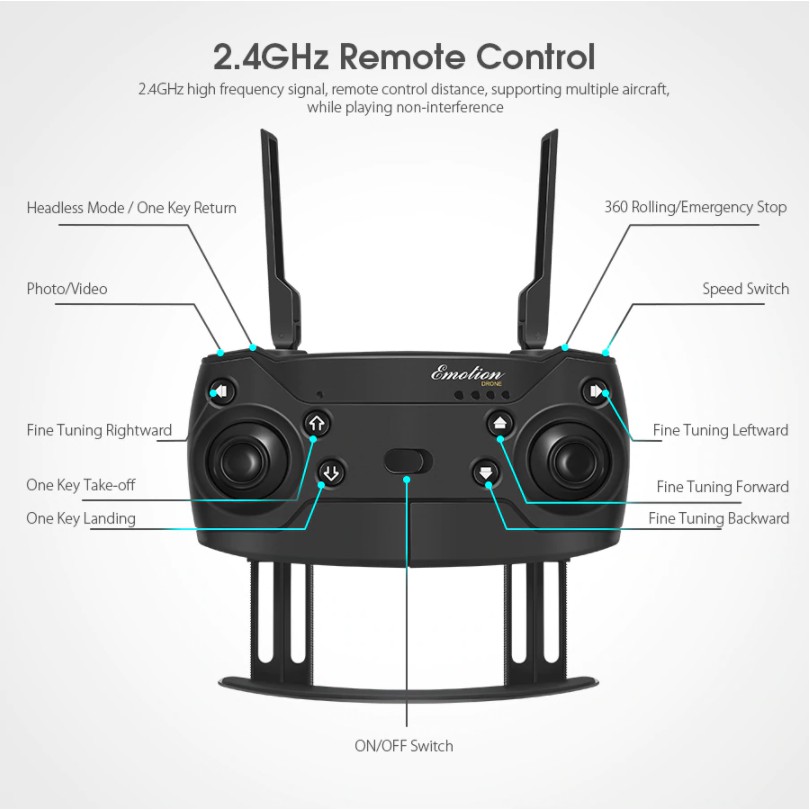FLYCAM E58, KẾT NỐI WIFI TRỰC TIẾP SMARTPHONE QUAY PHIM CHỤP ẢNH HD, TẶNG TÚI ĐỰNG - Bảo Hành 6 Tháng