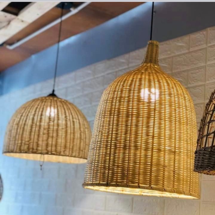 Chao đèn mây tre thả trần nhiều mẫu giá rẻ tận xưởng