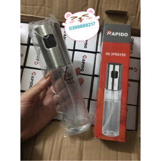 [ Hàng Chính Hãng ] Bình Xịt Dầu Ăn RAPIDO Dạng Chai Inox