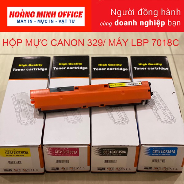 Hộp Mực Canon 329 | Dùng Máy LBP 7010C, LBP 7018C...FULL BOX - NGUYÊN SEAL - CÓ LỖ ĐỔ MỰC THẢI