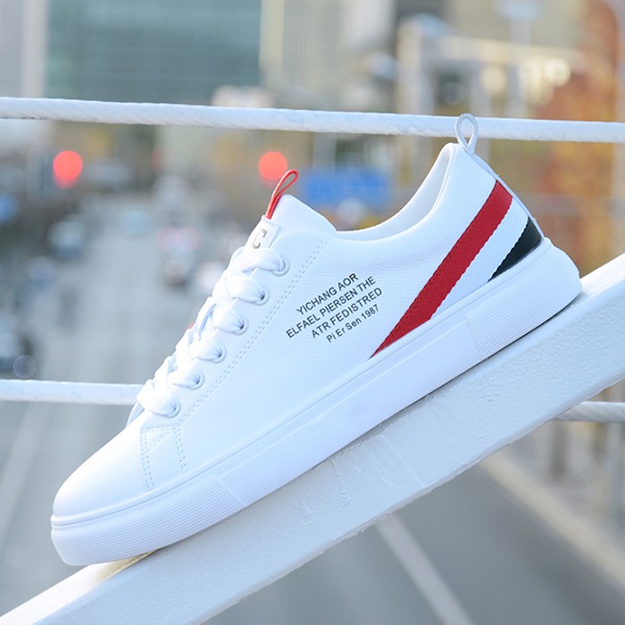 Giày Sneaker Nam thể thao màu trắng cổ cao cho học sinh phong cách Hàn Quốc 2021 - KHO GIÀY (KG23) | BigBuy360 - bigbuy360.vn