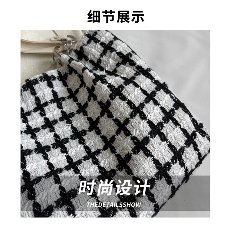 Túi đeo chéo JASMIN NOIR họa tiết caro thời trang cho nữ