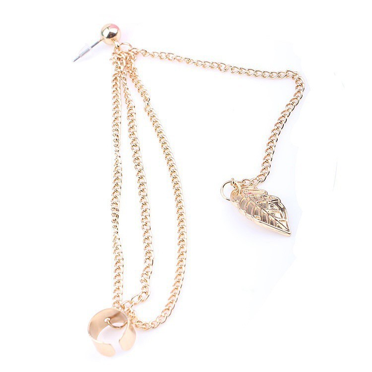 Khuyên tai nhôm kiểu xích cá tính thời trang cho nữ