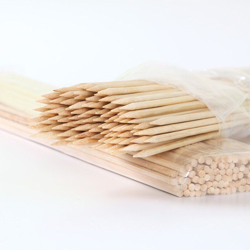 50 cây xiên que tròn 15cm dùng 1 lần tiện dụng