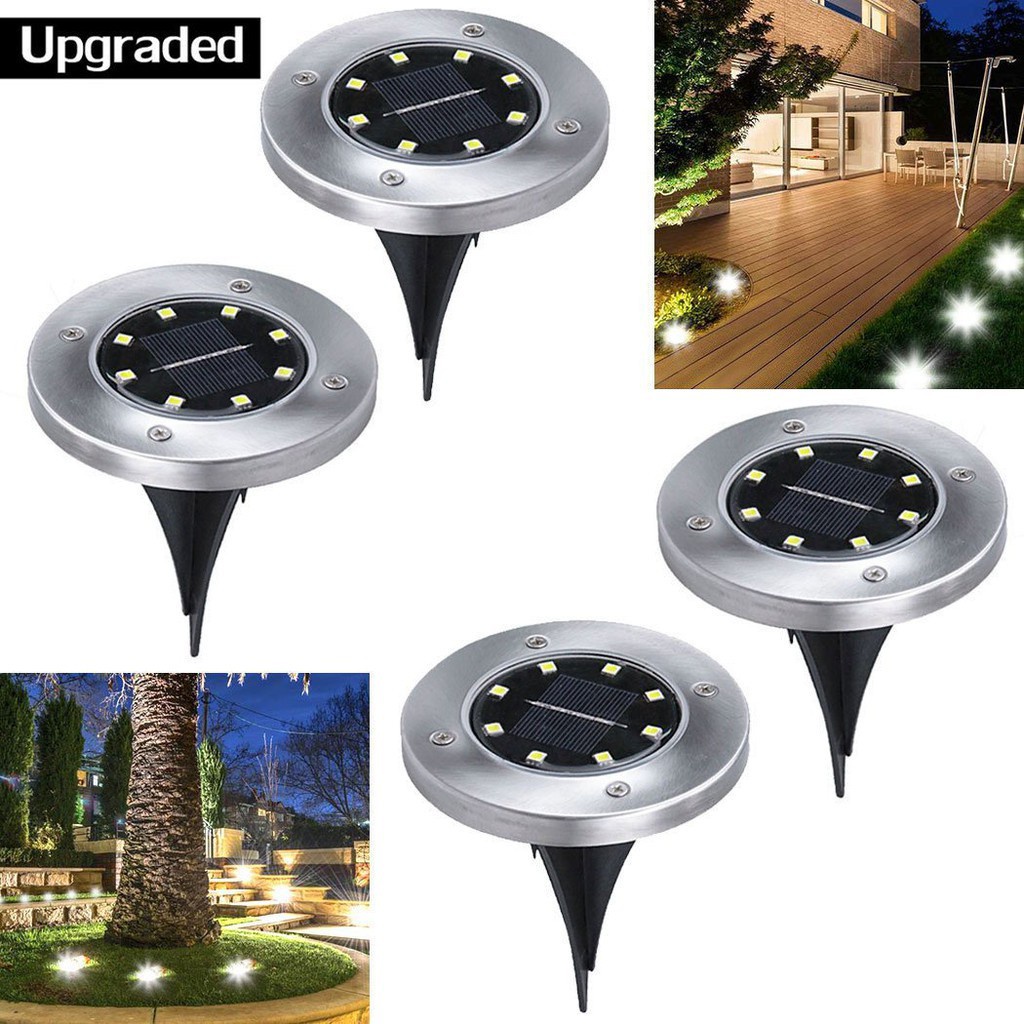 Đèn LED âm đất sân vườn sử dụng năng lượng mặt trời