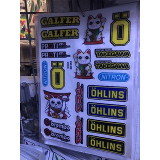Tem dán xe máy mèo may mắn