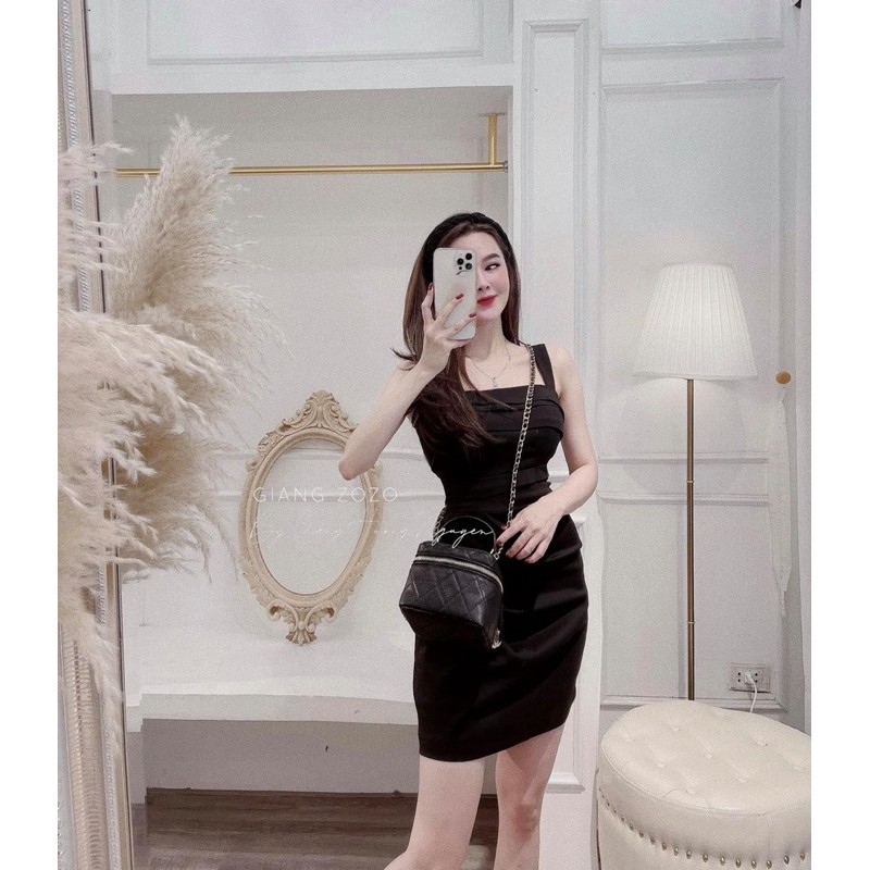 BÁN SỈ VÁY 2S THÔ XẾP LY NGỰC 2 MÀU ĐEN BE CHO NỮ | BigBuy360 - bigbuy360.vn