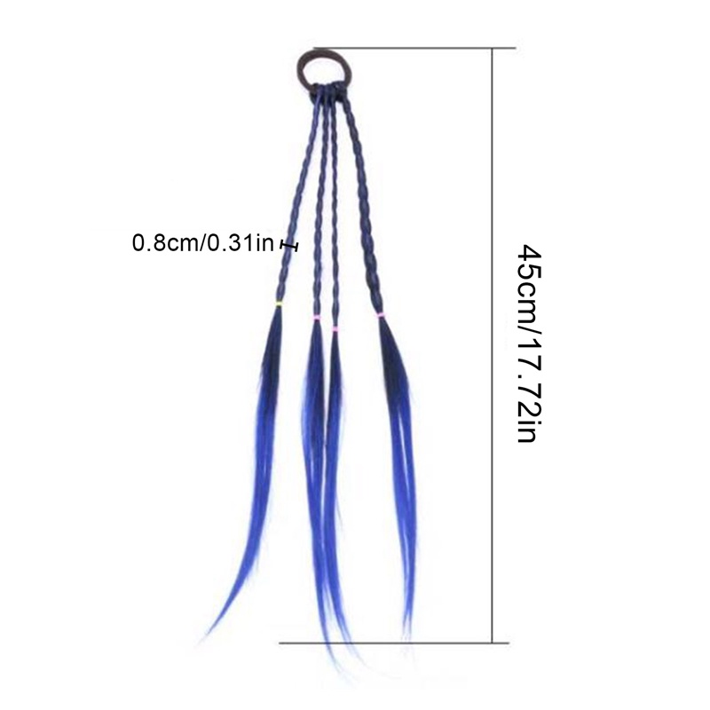 Dây Buộc Tóc Co Giãn Kiểu Tóc Giả Dài 45cm Cho Bé Ốp