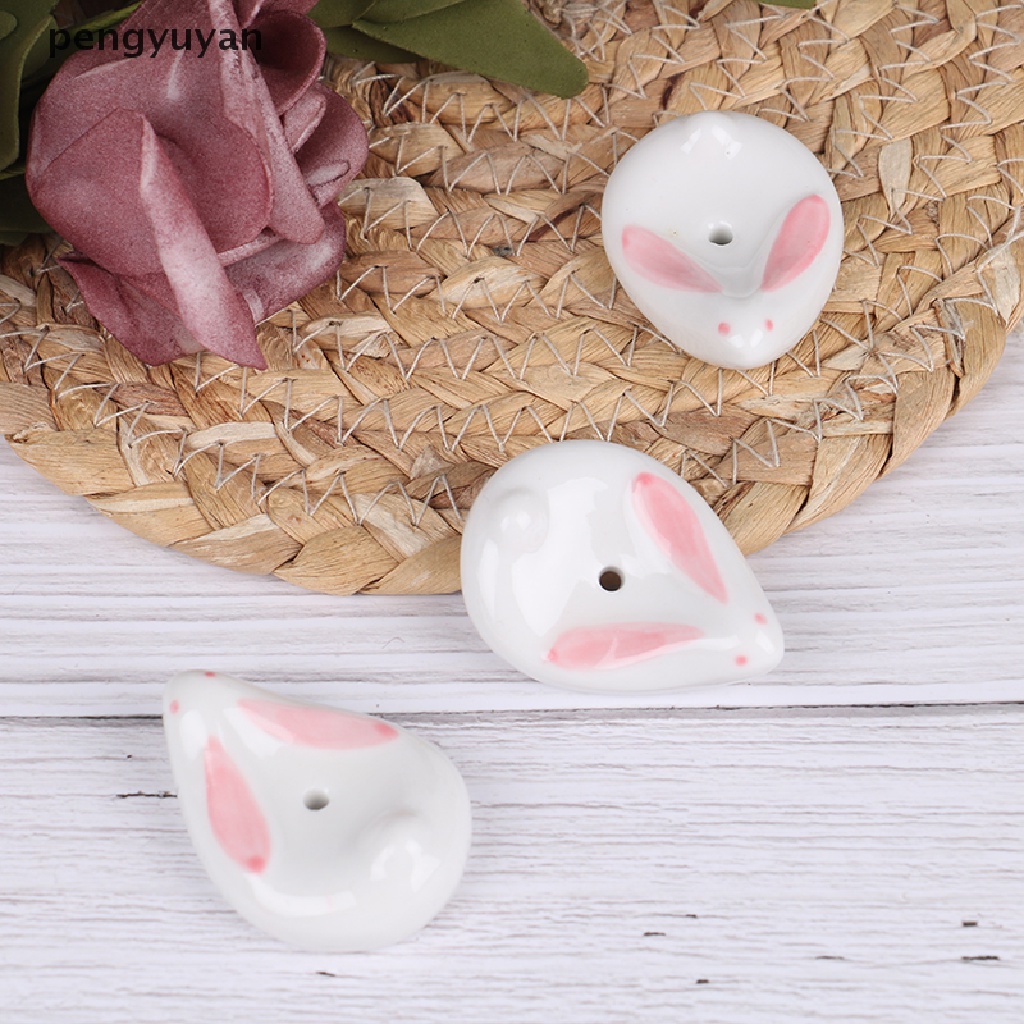 [pengyuyan] 1 Đế Đốt Trầm Hương Hình Thỏ Bằng Gốm Trang Trí Bàn Làm Việc