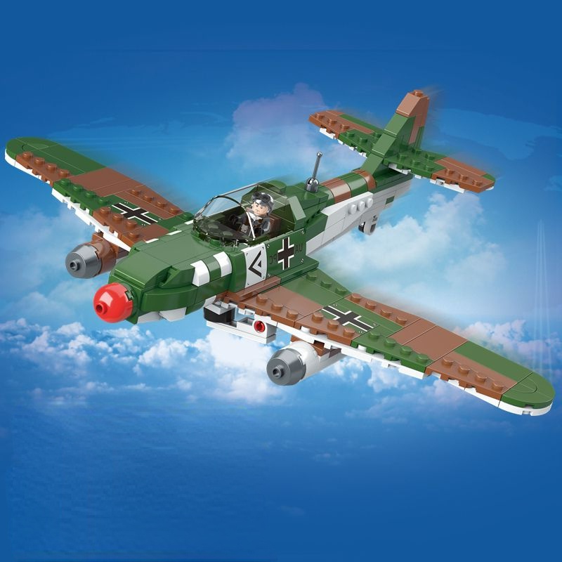 Bộ 427 Mô Hình Máy Bay Chiến Đấu MOC WW2 Messerschmitt ME-262 Schwalbe Đồ Chơi