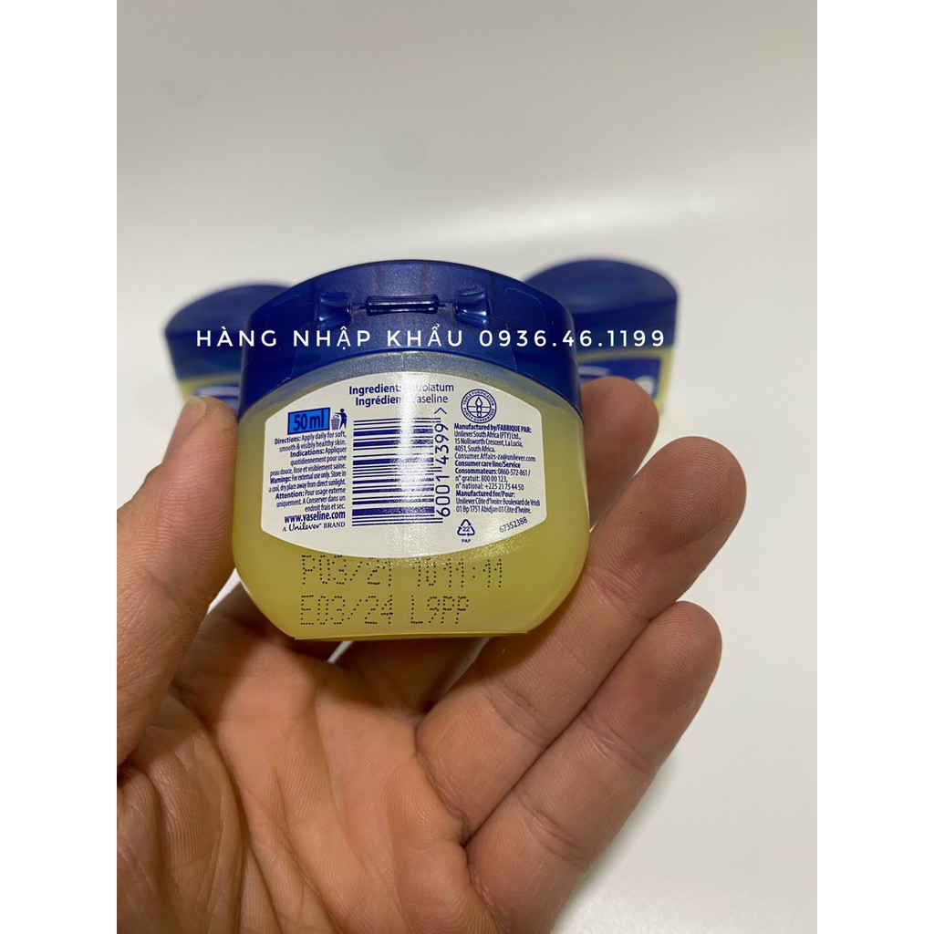 Hũ 50ml Sáp dưỡng ẩm Vaseline Blue seal 50ml Kem dưỡng ẩm đa năng.-Mỹ
