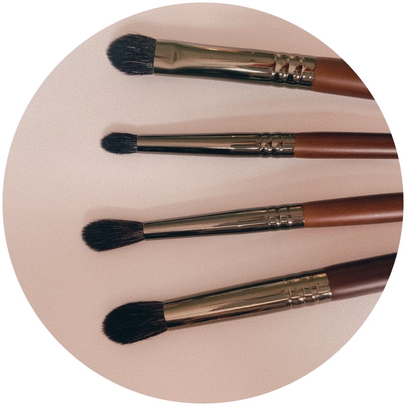 Set 4 cọ trang điểm đánh phấn mắt chất liệu lông dê