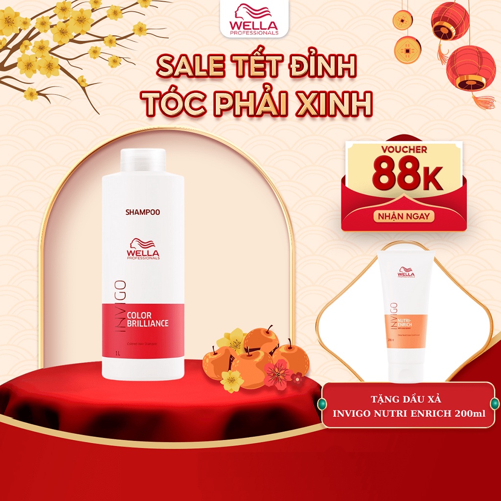 Dầu Gội Wella Invigo Bảo Vệ Tóc Nhuộm, Duy Trì Độ Sáng Bóng Color Brilliance Shampoo