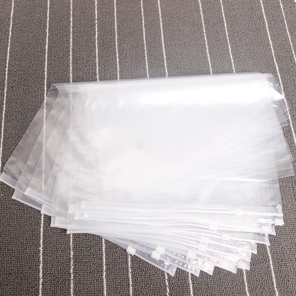 Set 5 Túi Nhựa Trong Suốt Đựng Đồ Dùng Có Khóa Kéo Chống Thấm Nước Tiện Dụng Mang Theo Du Lịch