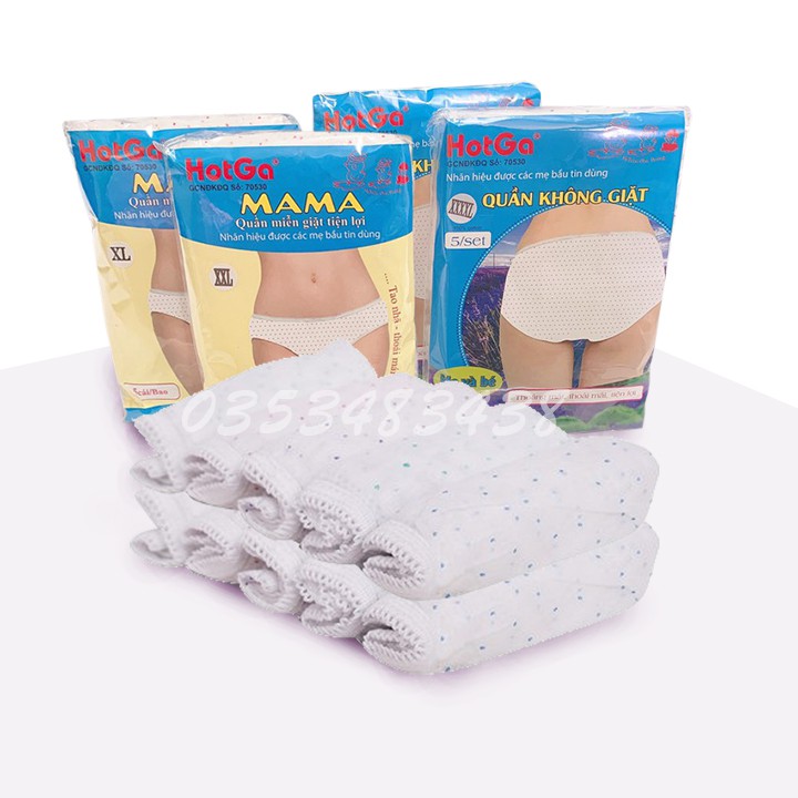 Bộ 5 quần lót giấy cho mẹ sau sinh Hotga