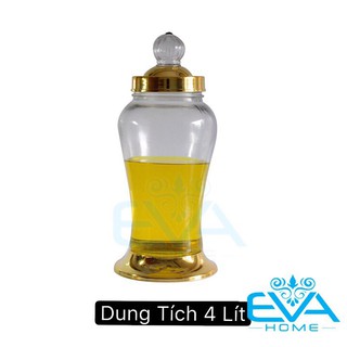 Bình Ngâm Thủy Tinh 4 Lít Dáng Củ Sâm HS4L