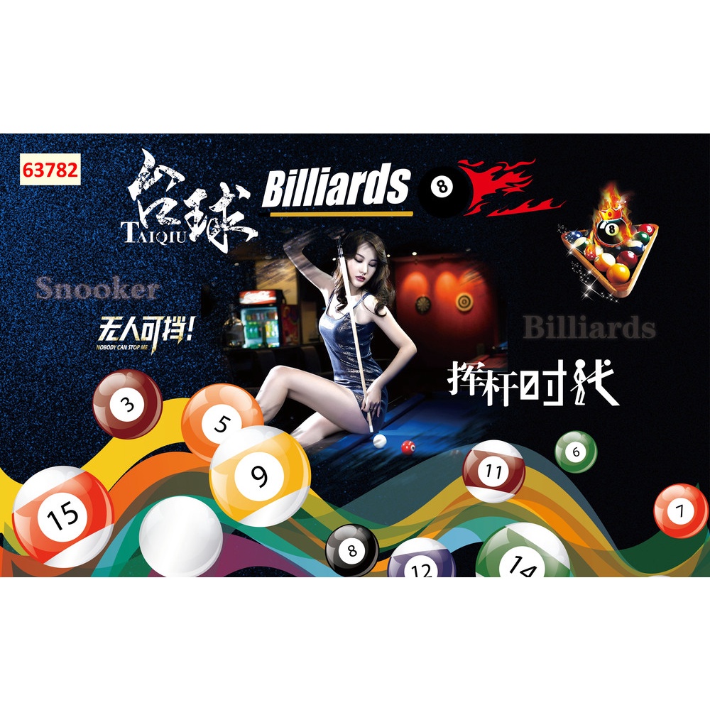 Tranh Club bida vải lụa 3D dán tường cao cấp, siêu bền, chống thấm nước tốt