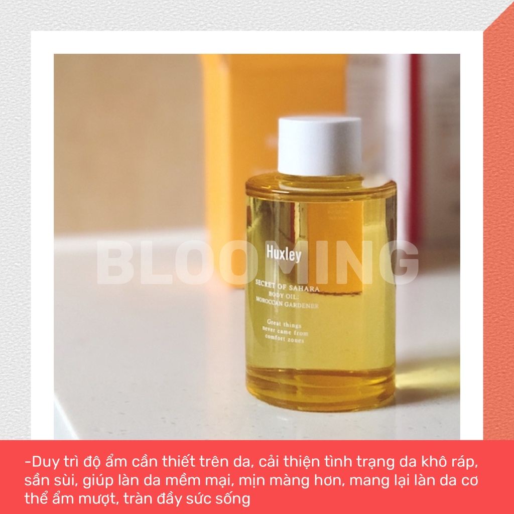 [10/2024] Dầu Dưỡng Thể Cấp Ẩm Chiết Xuất Xương Rồng Huxley Body Oil - Moroccan Gardener 100ml