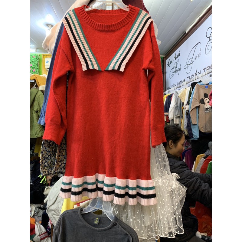 đầm len đuôi cá