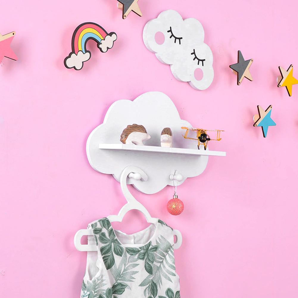 Creative Star Moon Shaped Hanger Cloud-hat Clothes Hanging Home Shelf Hooks G0M9