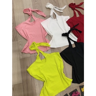 Áo gân yếm cột dây