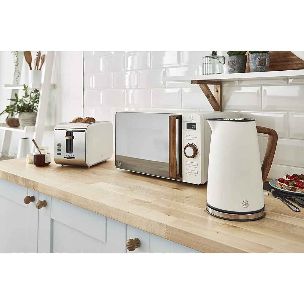 Máy nướng bánh mì 2 lát Swan Nordic Toaster 900W phong cách Bắc Âu 3 nút chức năng, 6 cấp độ