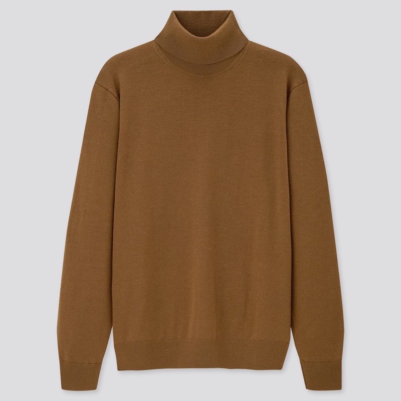 Áo len nam cổ lọ thời trang dòng Extra Fine Merino của Uniqlo